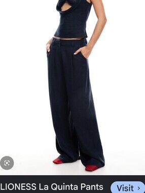Lioness La Quinta Linen Blend Trouser Xs